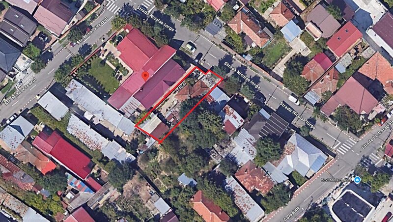 Voluntari, centru Nicolae Iorga, strada lata, verde, trotuare, Primarie,